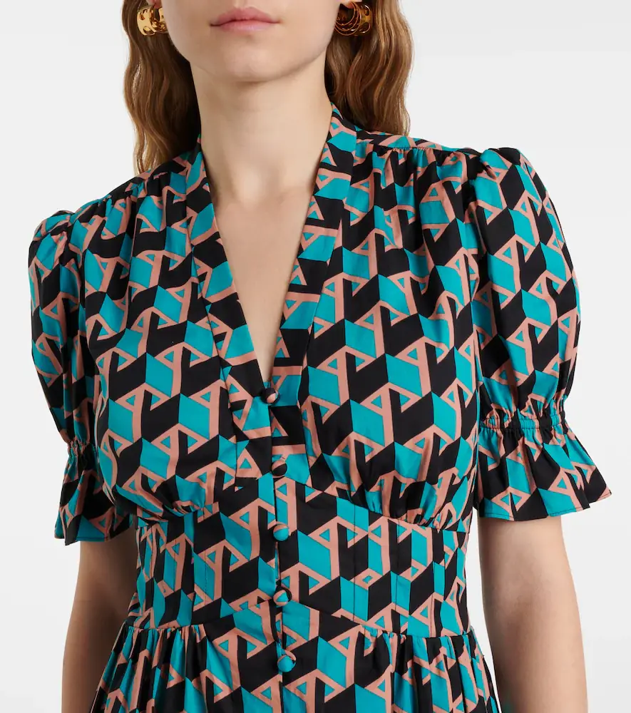 Diane von Furstenberg Erica printed cotton midi dress | Thumbnail 4 Diane von Furstenberg Erica printed cotton midi dress | Thumbnail 4