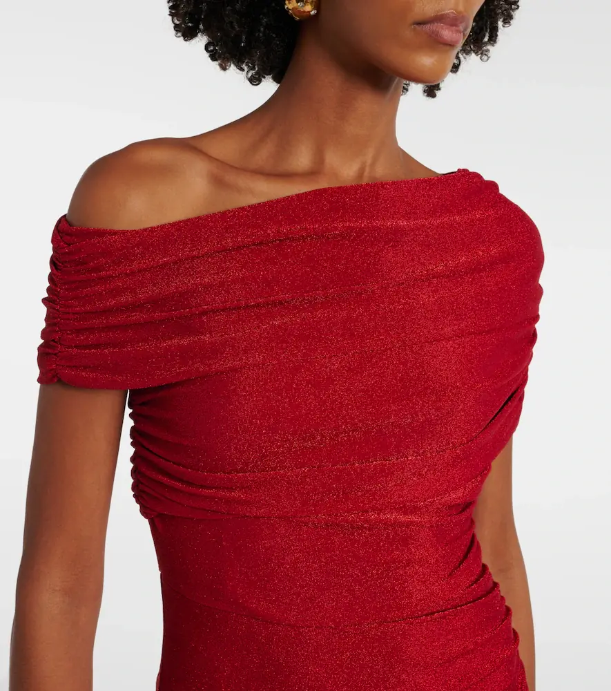 Diane von Furstenberg Agustin lamé midi dress | Thumbnail 2 Diane von Furstenberg Agustin lamé midi dress | Thumbnail 2