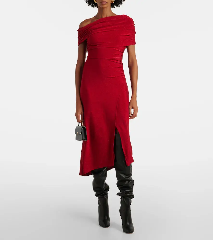 Diane von Furstenberg Agustin lamé midi dress | Thumbnail 3 Diane von Furstenberg Agustin lamé midi dress | Thumbnail 3