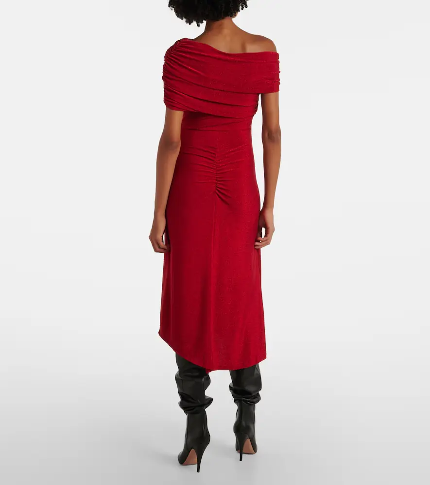 Diane von Furstenberg Agustin lamé midi dress | Thumbnail 4 Diane von Furstenberg Agustin lamé midi dress | Thumbnail 4