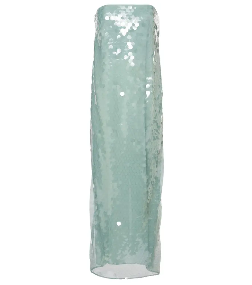 Staud Casey sequined strapless maxi dress | Image 1 Staud Casey sequined strapless maxi dress | Image 1