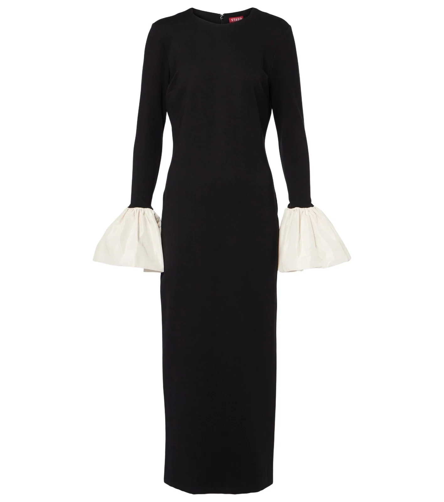 Staud Hawthorne taffeta-trimmed maxi dress