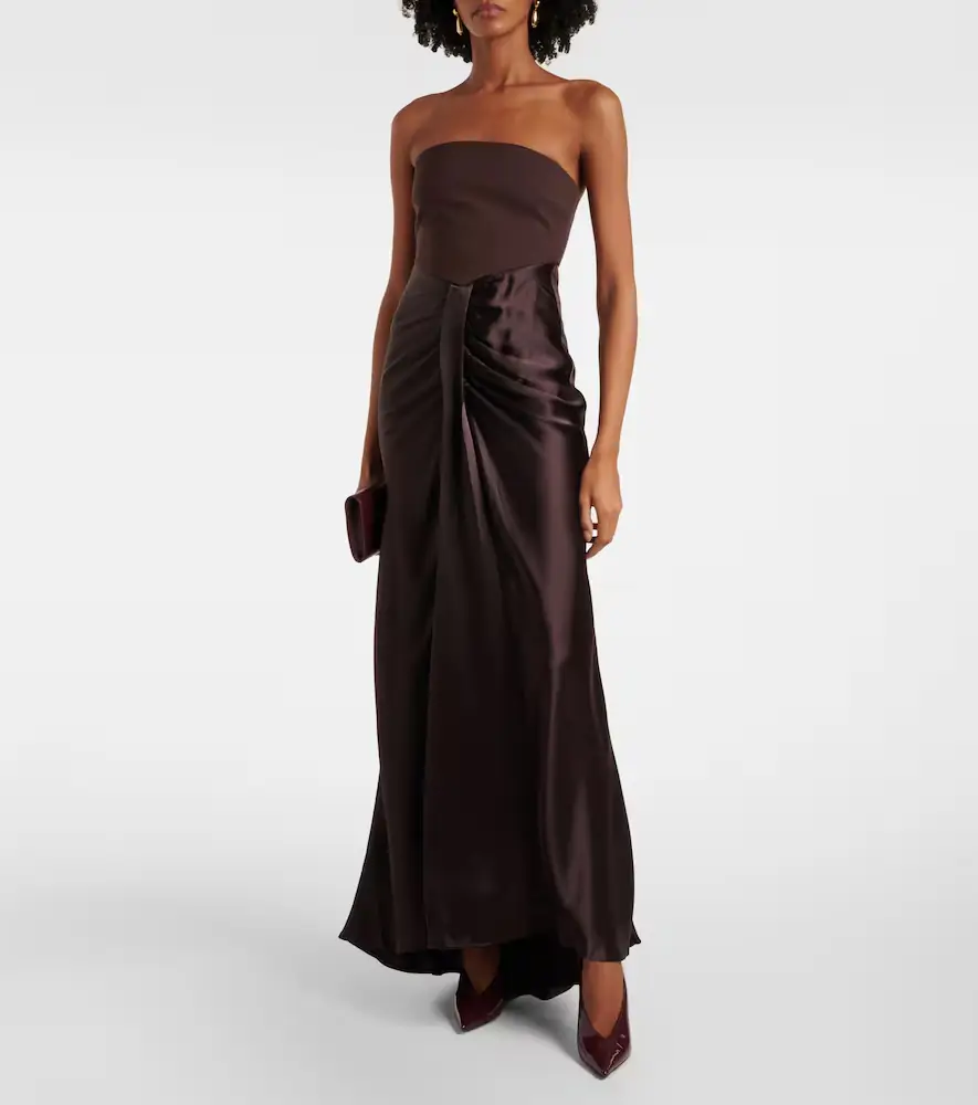 Staud Wayfaring gathered strapless midi dress | Thumbnail 2