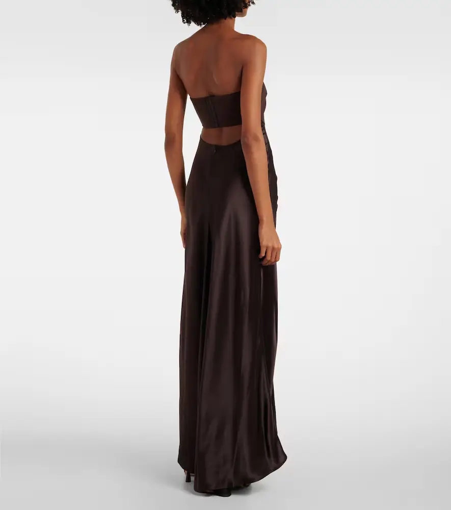 Staud Wayfaring gathered strapless midi dress | Thumbnail 5