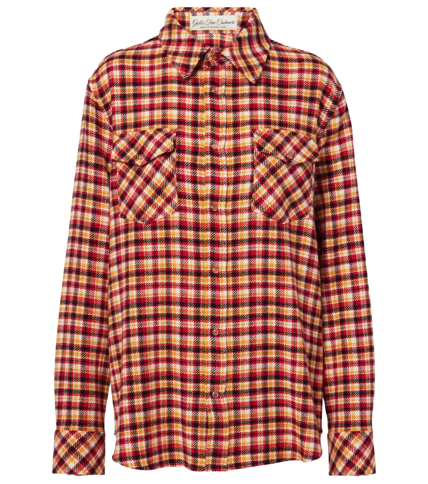 Time plaid cashmere shirt Time plaid cashmere shirt