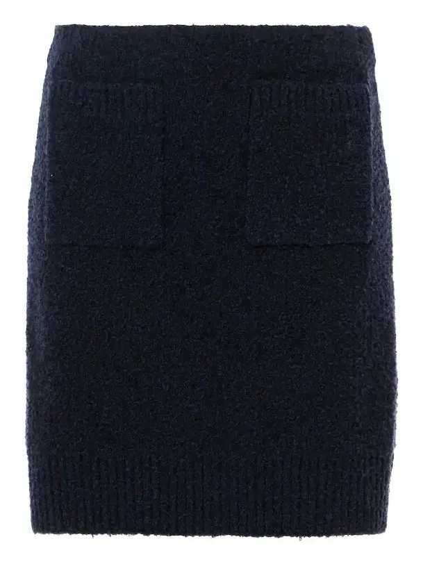 Bouclé midi skirt