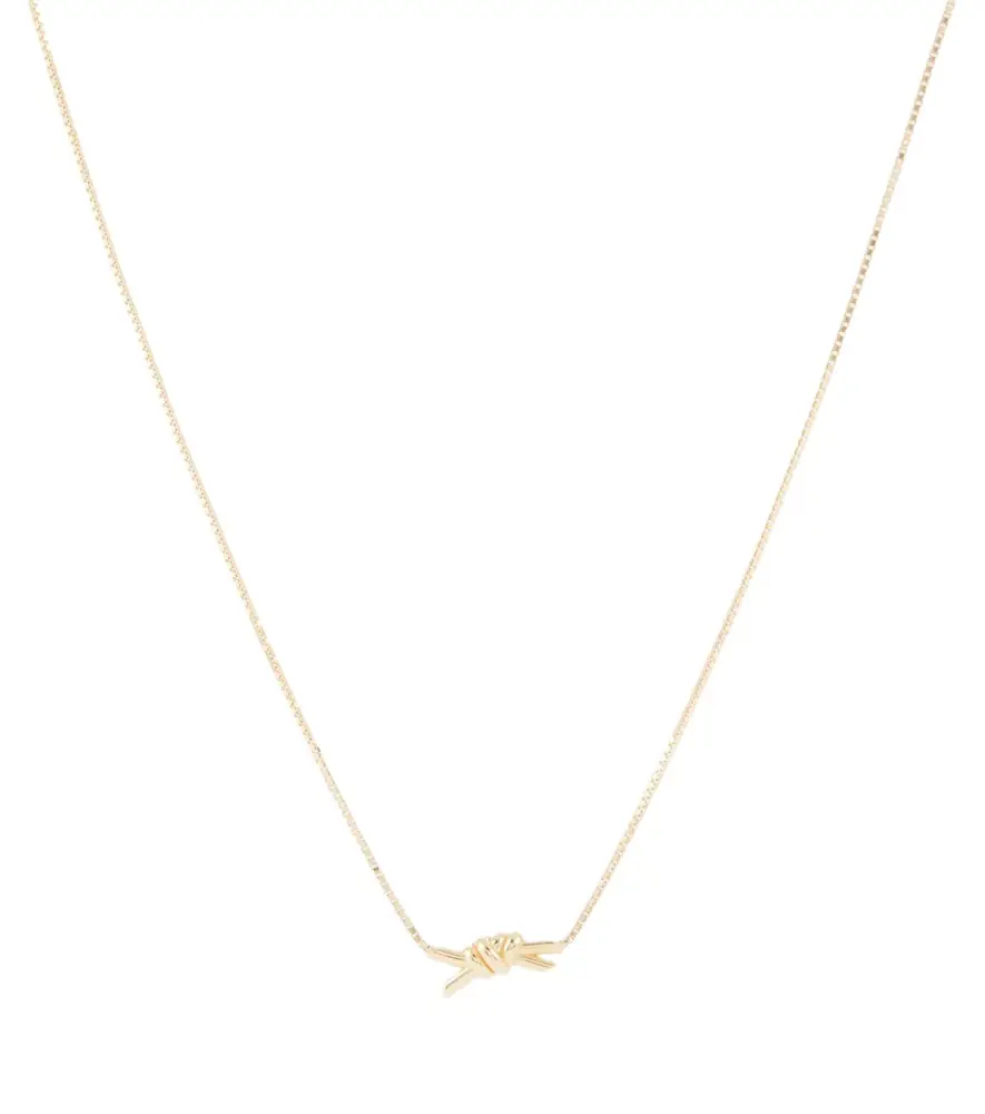 Bottega Veneta Knot 18kt gold-plated sterling silver necklace