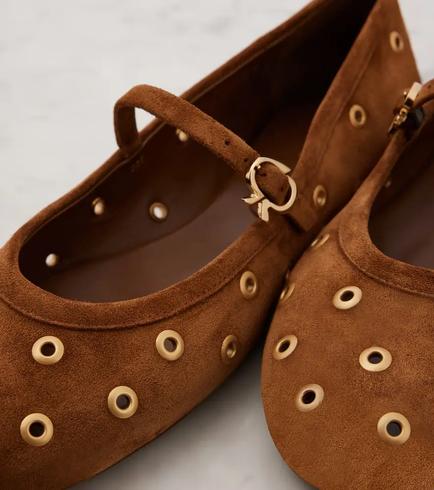 Gianvito Rossi Studded suede Mary Jane flats | Thumbnail 2 Gianvito Rossi Studded suede Mary Jane flats | Thumbnail 2
