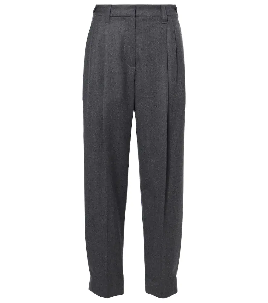 Brunello Cucinelli Baggy Sartorial high-rise wool straight pants | Image 1 Brunello Cucinelli Baggy Sartorial high-rise wool straight pants | Image 1