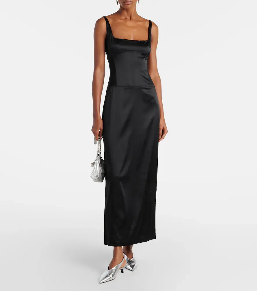 SIR. Sonora Evening silk-blend satin midi dress | Thumbnail 2 SIR. Sonora Evening silk-blend satin midi dress | Thumbnail 2