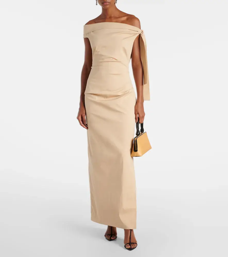 SIR. Dahlia off-shoulder cotton-blend gown | Thumbnail 5