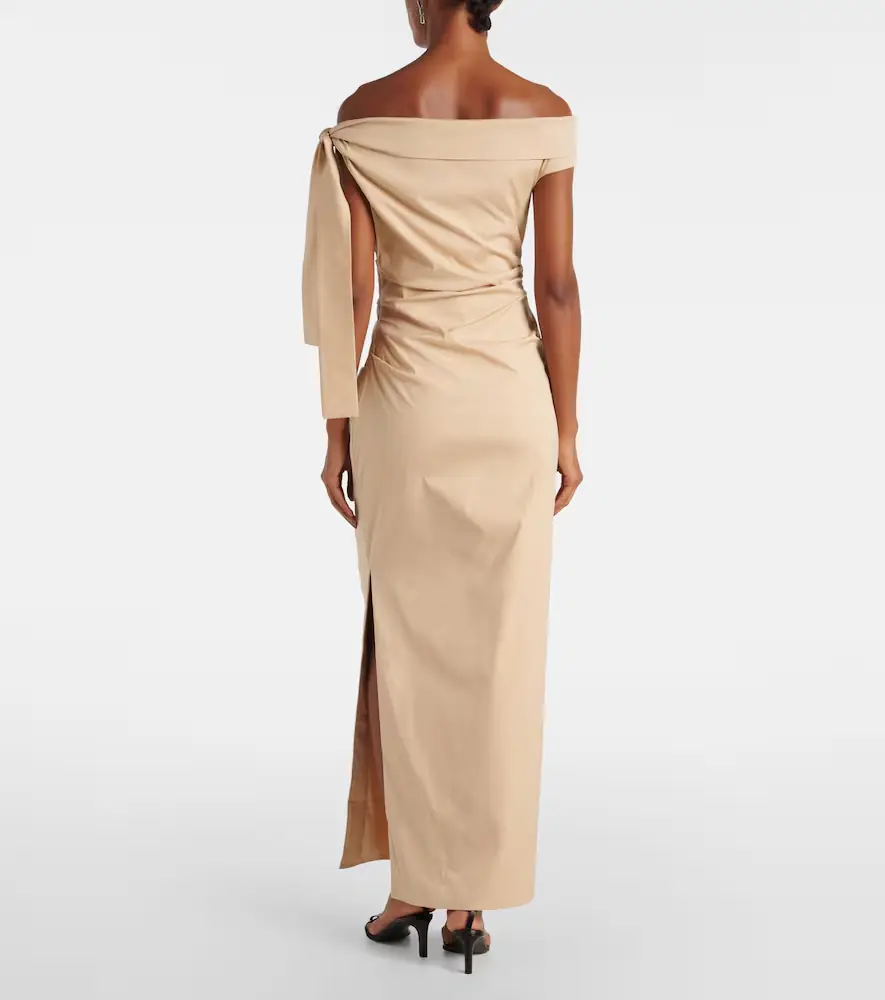 SIR. Dahlia off-shoulder cotton-blend gown | Thumbnail 6
