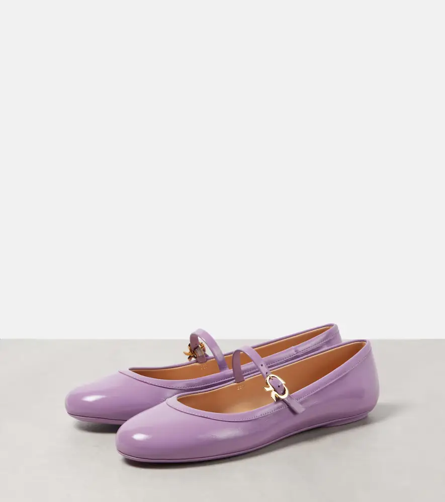 Gianvito Rossi Carla patent leather Mary Jane flats | Thumbnail 3