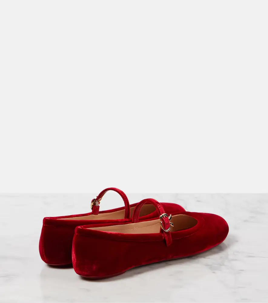 Gianvito Rossi Carla velvet Mary Jane flats | Thumbnail 4