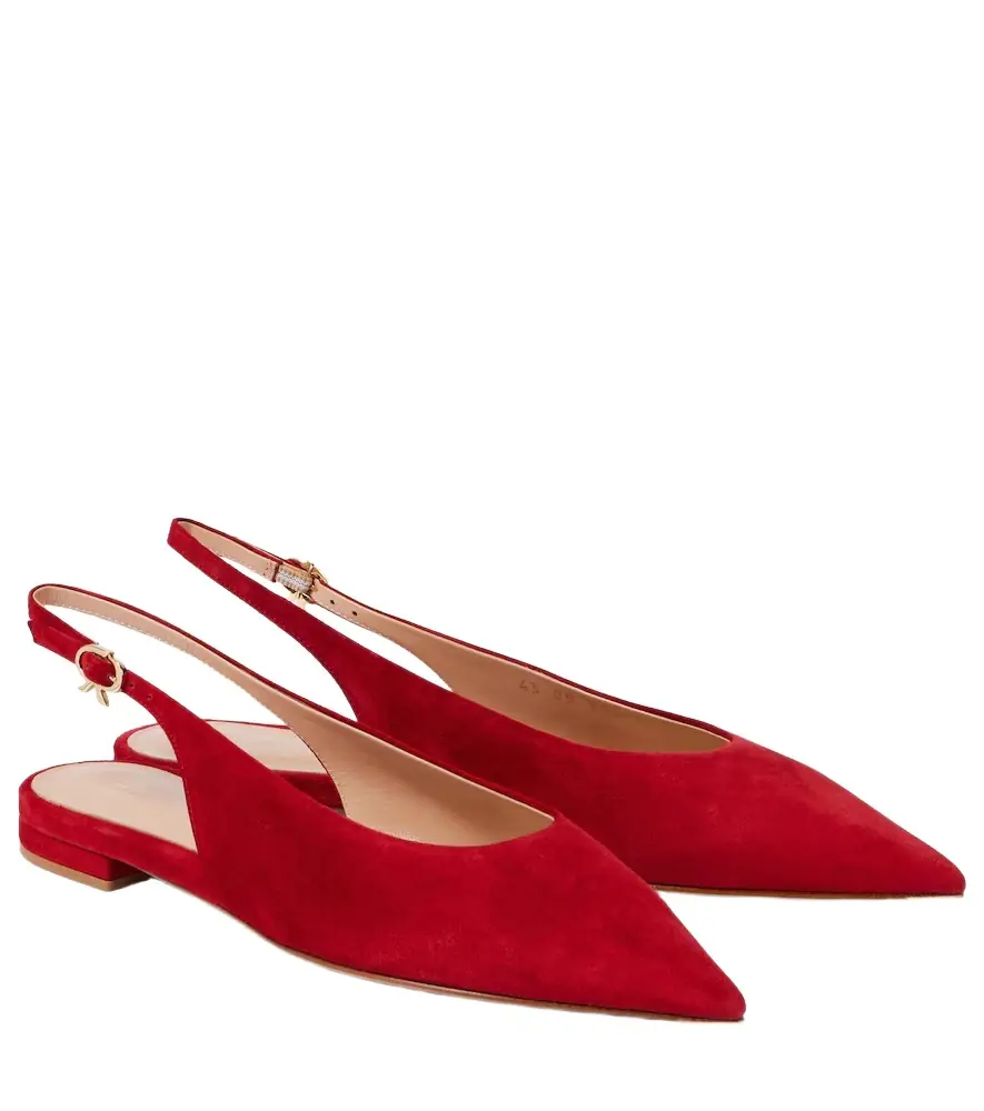 Gianvito Rossi Suede slingback flats