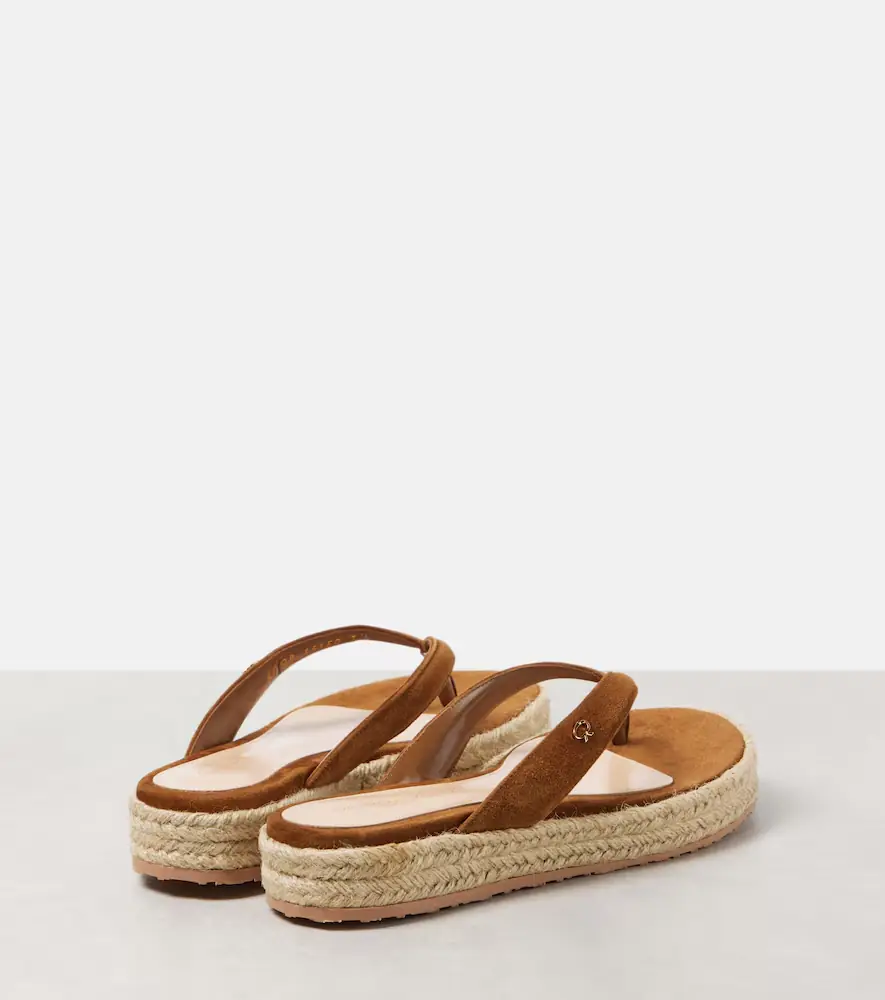 Gianvito Rossi Suede espadrille thong sandals | Thumbnail 3