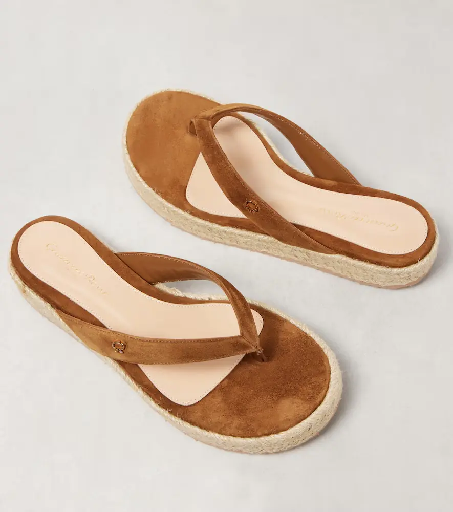 Gianvito Rossi Suede espadrille thong sandals | Thumbnail 4