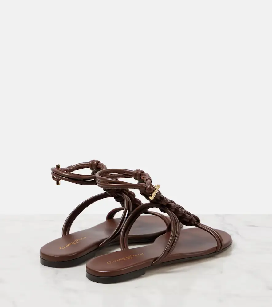 Gianvito Rossi Capua braided leather sandals | Thumbnail 2
