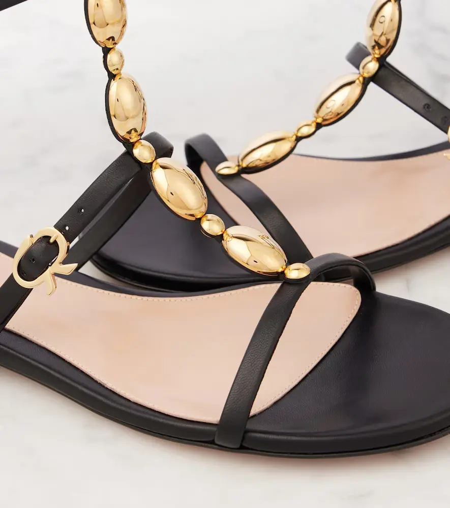 Gianvito Rossi Embellished leather sandals | Thumbnail 2 Gianvito Rossi Embellished leather sandals | Thumbnail 2
