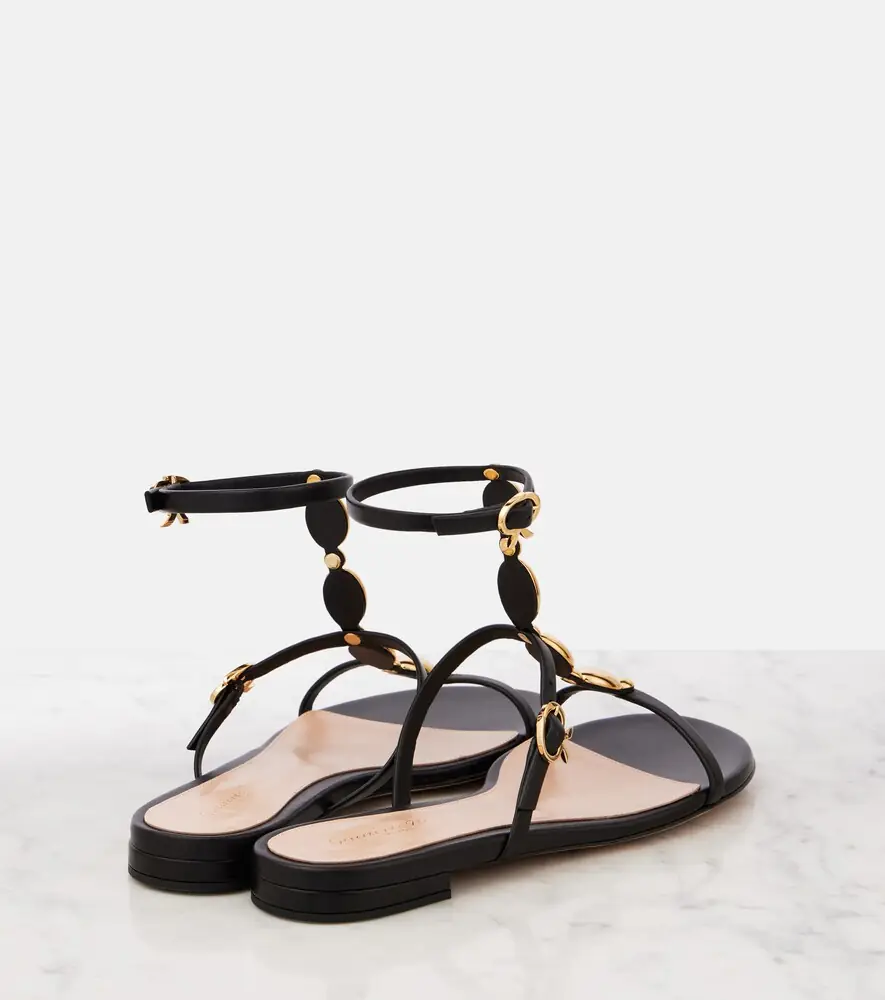 Gianvito Rossi Embellished leather sandals | Thumbnail 3 Gianvito Rossi Embellished leather sandals | Thumbnail 3