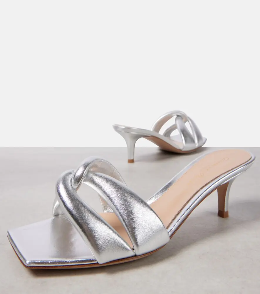 Gianvito Rossi Amour metallic leather mules | Thumbnail 2 Gianvito Rossi Amour metallic leather mules | Thumbnail 2