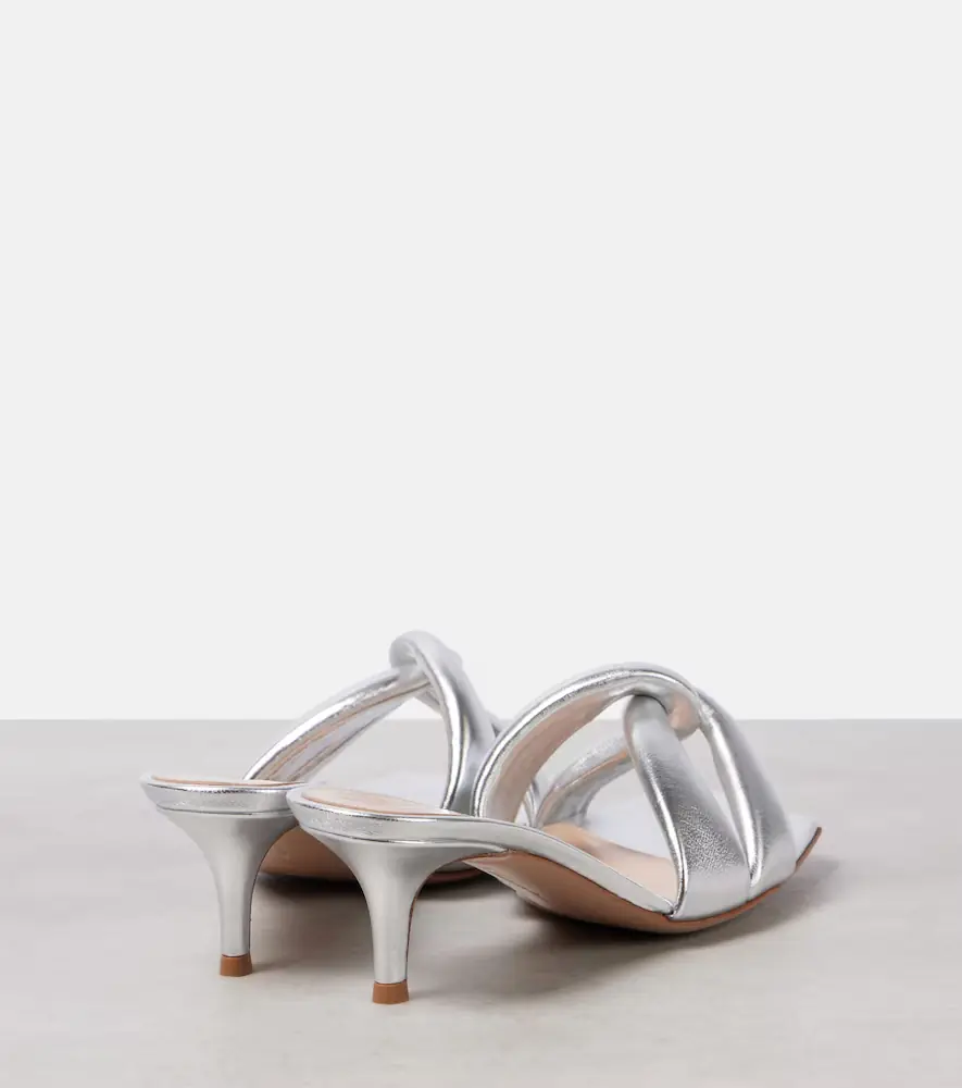 Gianvito Rossi Amour metallic leather mules | Thumbnail 4 Gianvito Rossi Amour metallic leather mules | Thumbnail 4