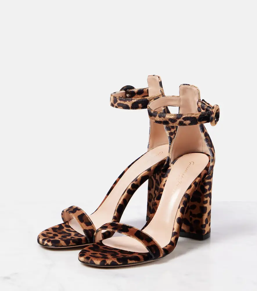 Gianvito Rossi Gaeta 95 leopard-print velvet sandals | Thumbnail 3 Gianvito Rossi Gaeta 95 leopard-print velvet sandals | Thumbnail 3