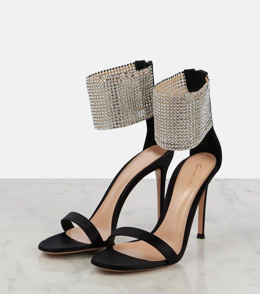Gianvito Rossi Adore 105 embellished satin sandals | Thumbnail 2 Gianvito Rossi Adore 105 embellished satin sandals | Thumbnail 2