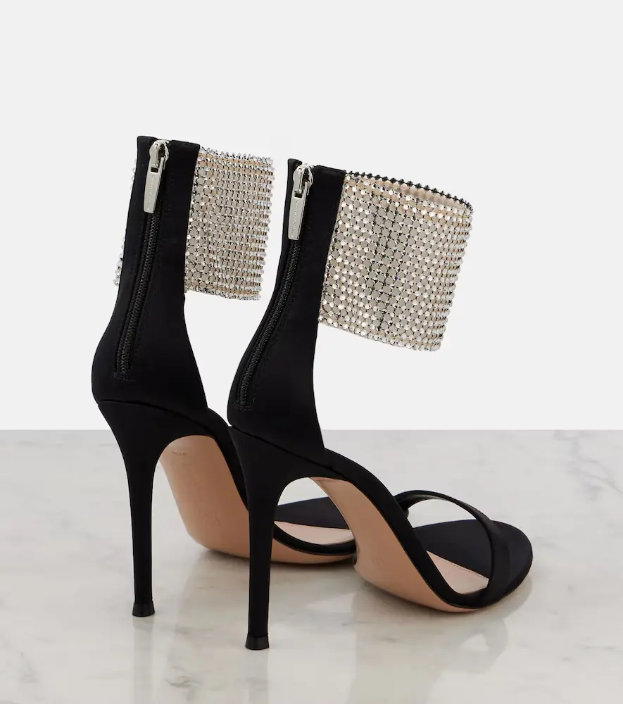 Gianvito Rossi Adore 105 embellished satin sandals | Thumbnail 4 Gianvito Rossi Adore 105 embellished satin sandals | Thumbnail 4