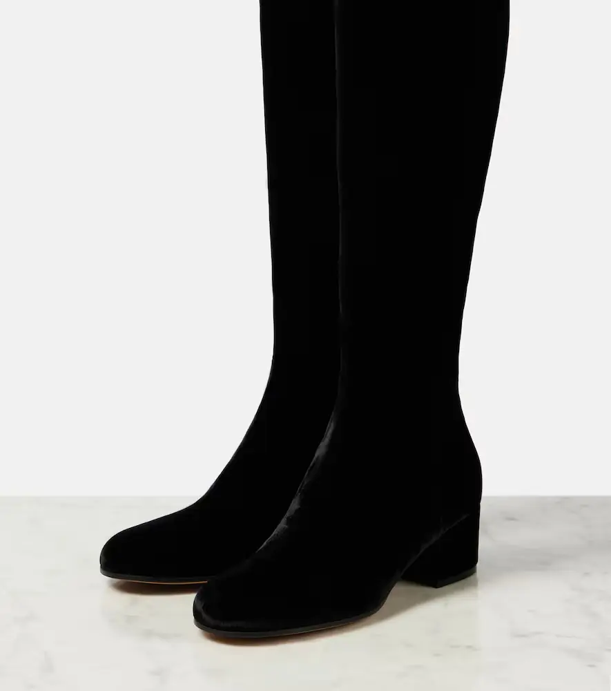 Gianvito Rossi Joelle 45 velvet knee-high boots | Thumbnail 2
