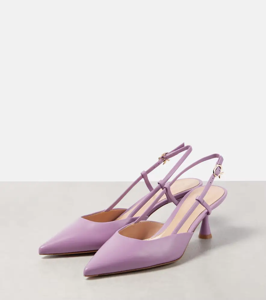 Gianvito Rossi Ascent 55 leather slingback pumps | Thumbnail 3
