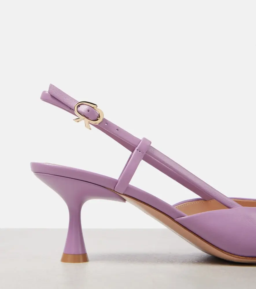 Gianvito Rossi Ascent 55 leather slingback pumps | Thumbnail 5