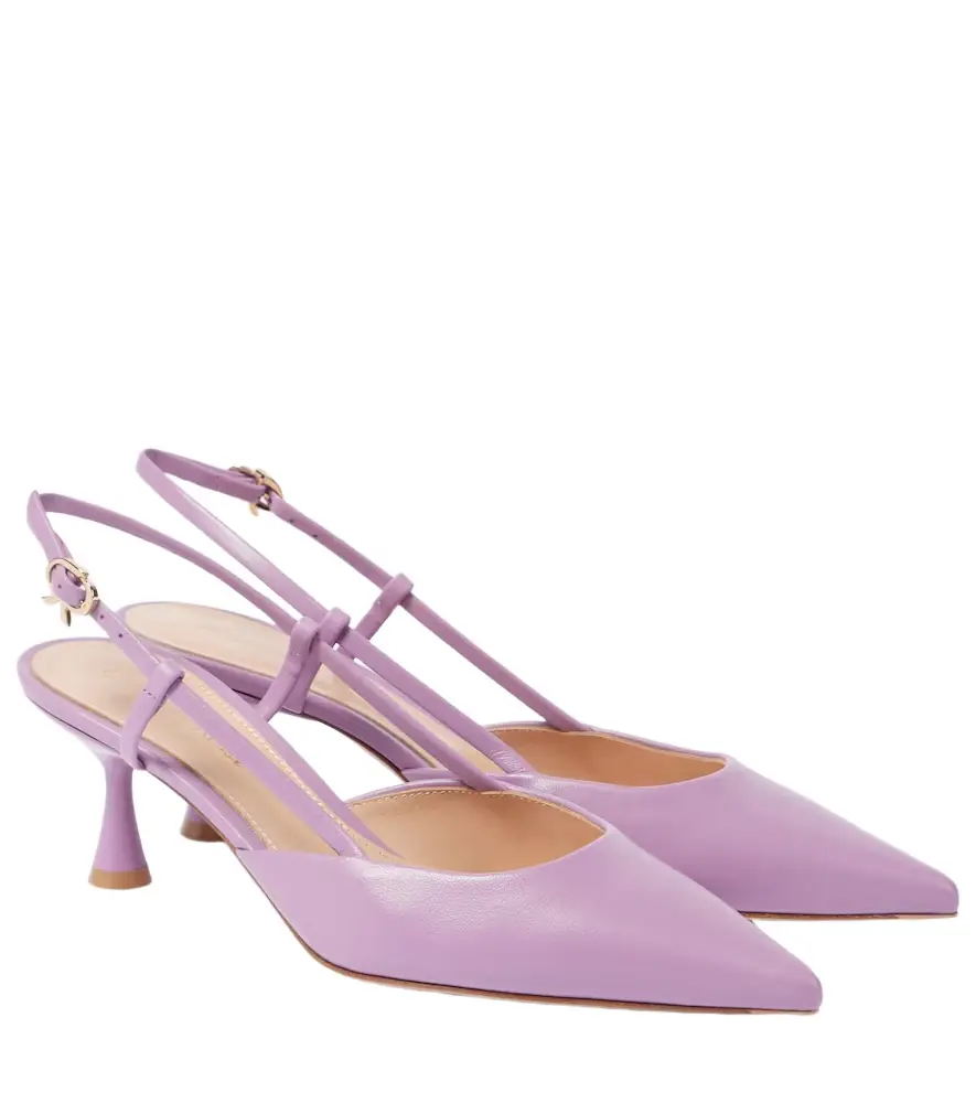 Gianvito Rossi Ascent 55 leather slingback pumps