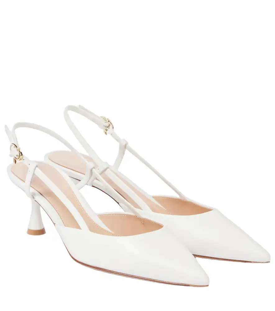 Gianvito Rossi Bridal Ascent 55 leather slingback pumps | Image 1 Gianvito Rossi Bridal Ascent 55 leather slingback pumps | Image 1