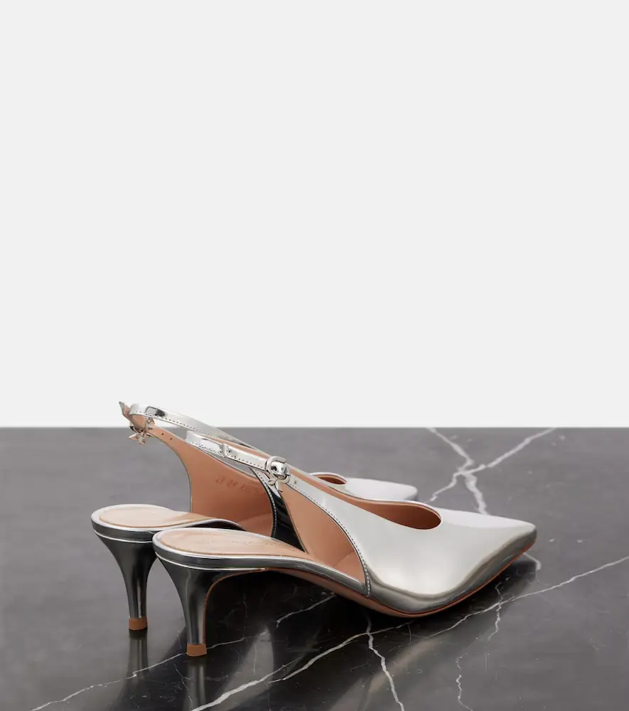 Gianvito Rossi 55 metallic leather slingback pumps | Thumbnail 3 Gianvito Rossi 55 metallic leather slingback pumps | Thumbnail 3