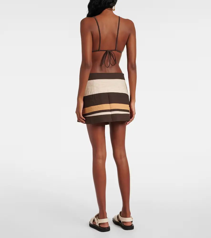 SIR. Savanna striped cotton wrap skirt | Thumbnail 4