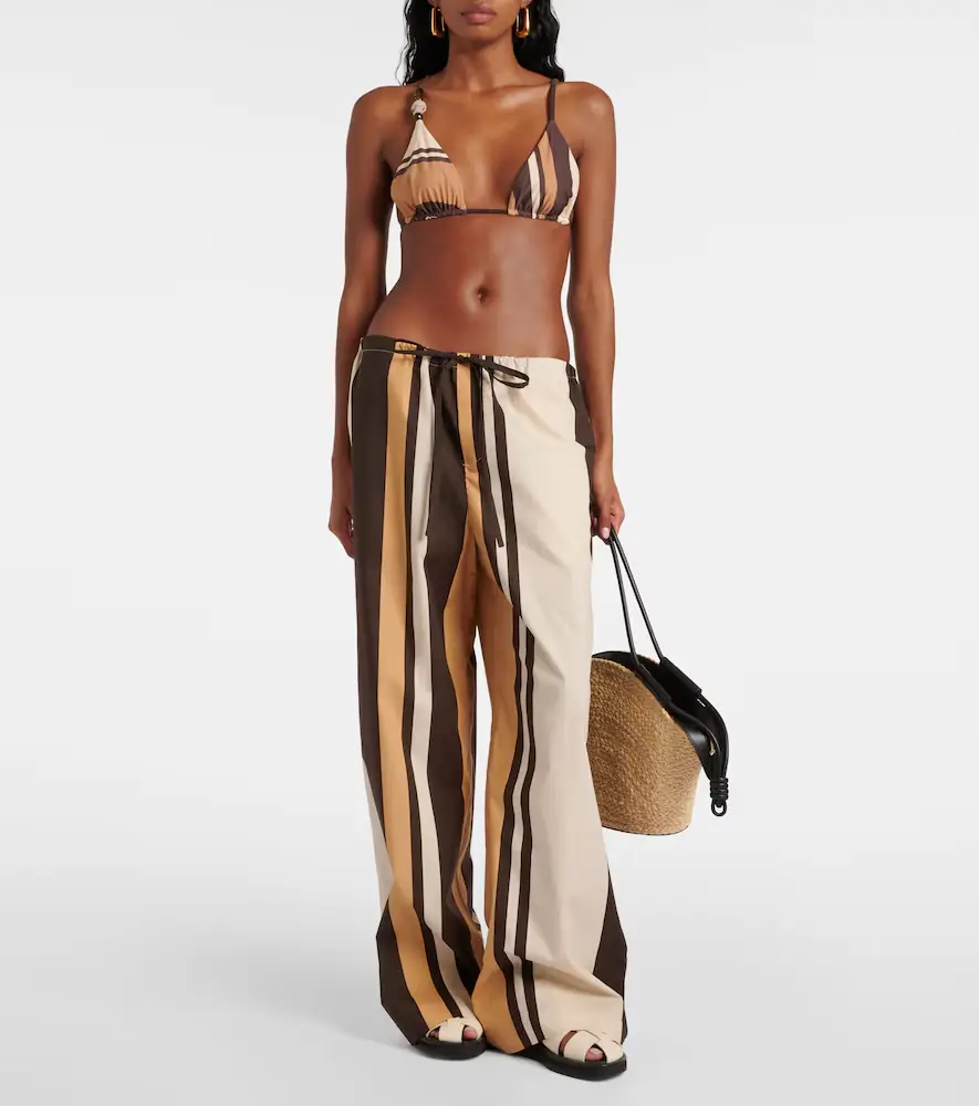 SIR. Savanna striped cotton wide-leg pants | Thumbnail 3