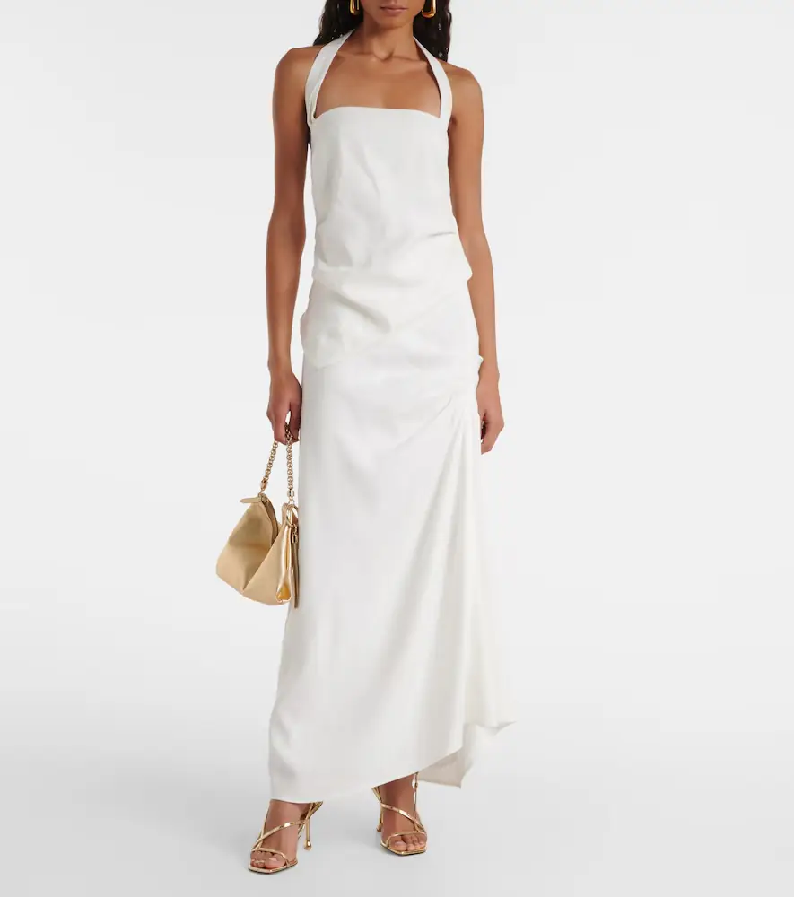 SIR. Dorian ruched linen-blend maxi skirt | Thumbnail 3 SIR. Dorian ruched linen-blend maxi skirt | Thumbnail 3