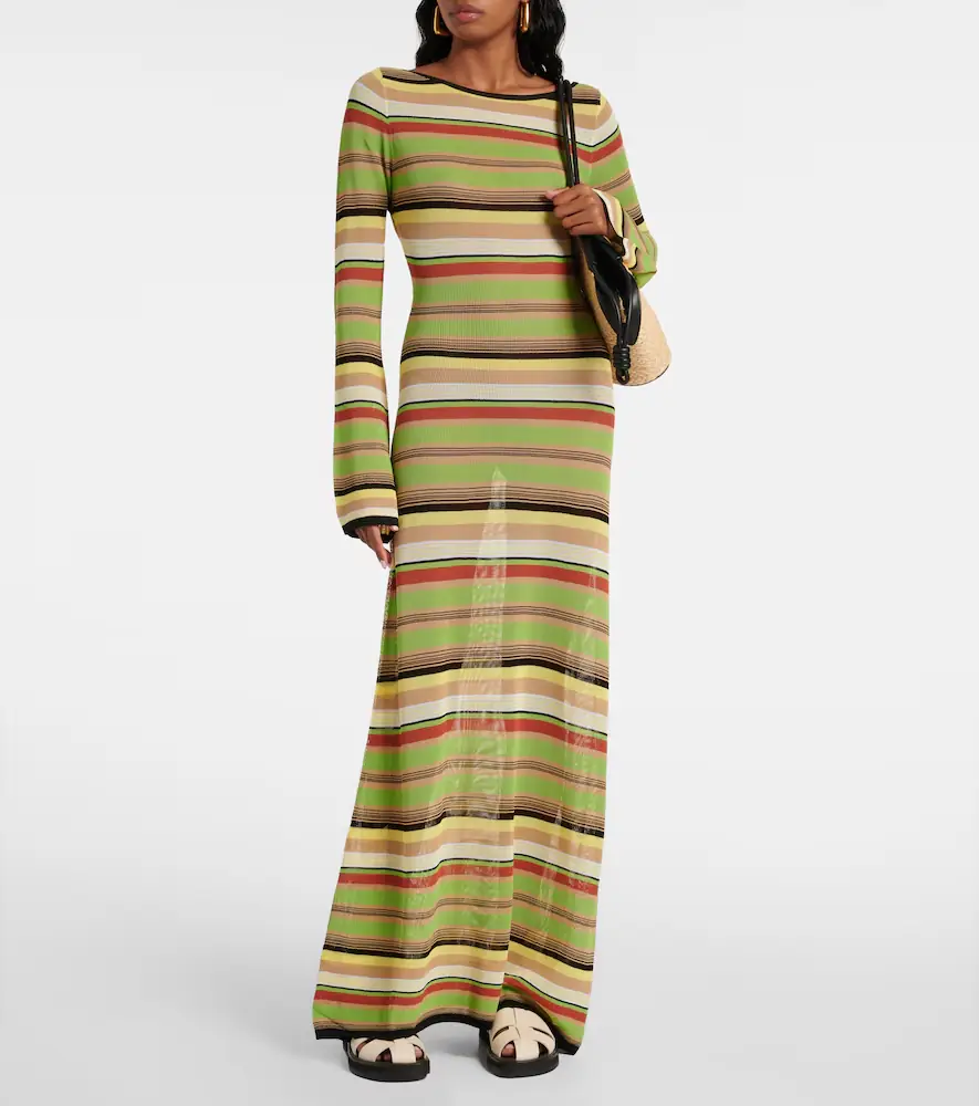SIR. Coastline striped maxi dress | Thumbnail 5