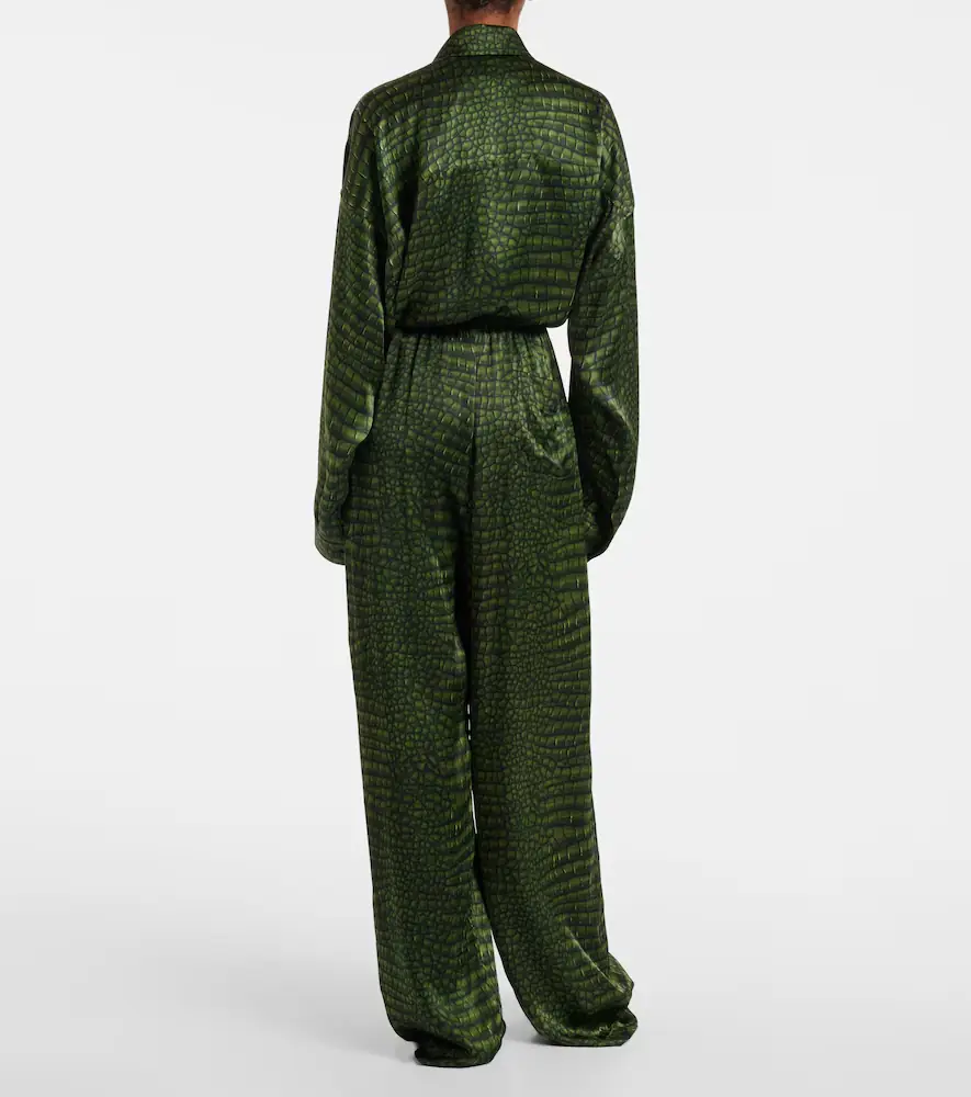 Balenciaga Printed silk satin wide-leg pants | Thumbnail 3 Balenciaga Printed silk satin wide-leg pants | Thumbnail 3