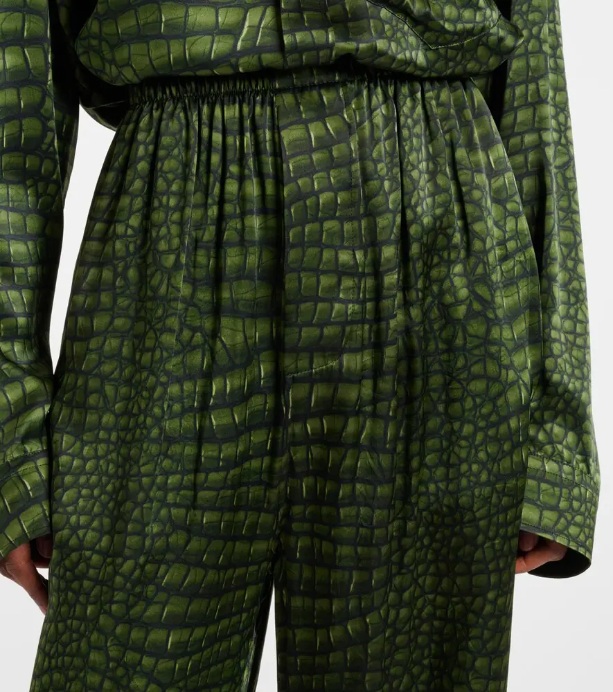 Balenciaga Printed silk satin wide-leg pants | Thumbnail 4 Balenciaga Printed silk satin wide-leg pants | Thumbnail 4