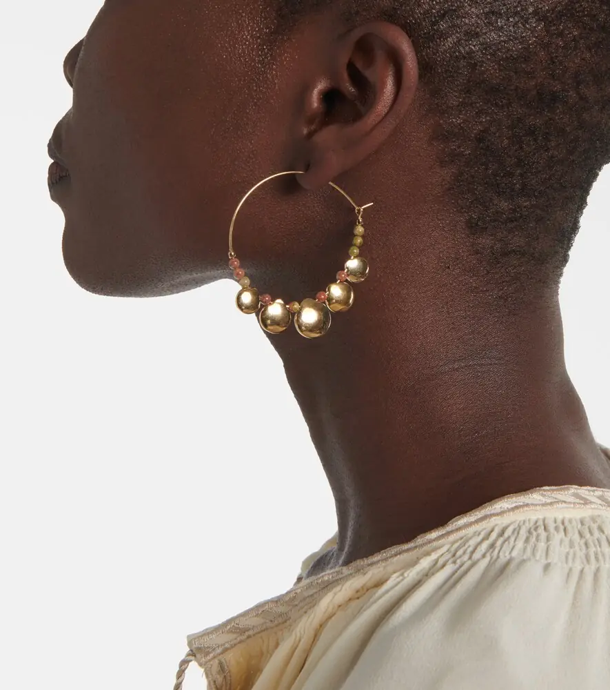 Isabel Marant Adriel beaded hoop earrings | Thumbnail 2