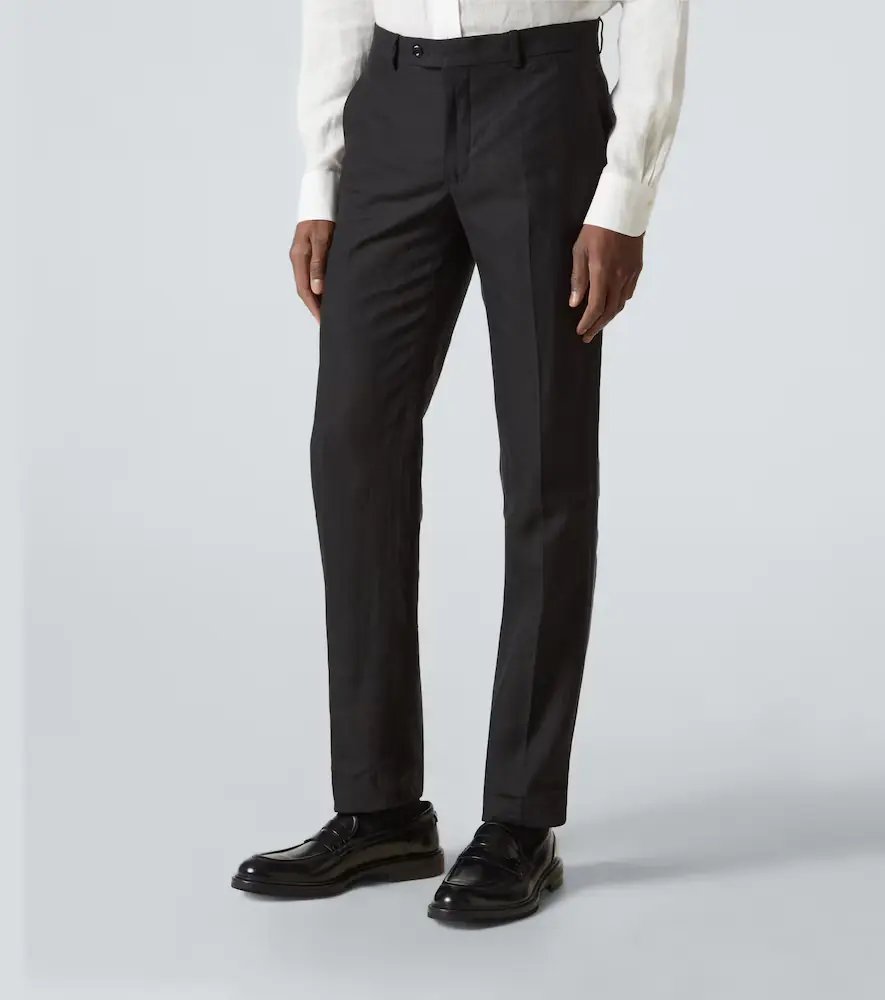 Rubinacci Modluca wool flannel straight pants | Thumbnail 4 Rubinacci Modluca wool flannel straight pants | Thumbnail 4
