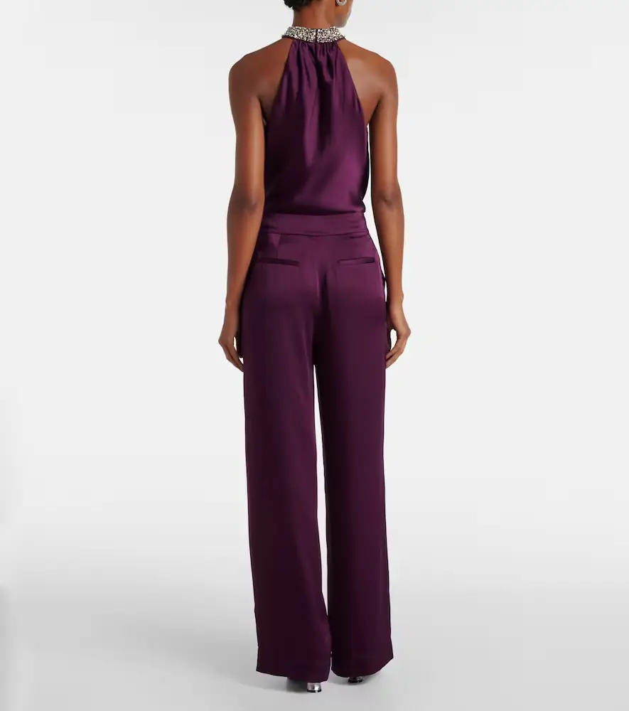 Simkhai Kira satin wide-leg pants | Thumbnail 2