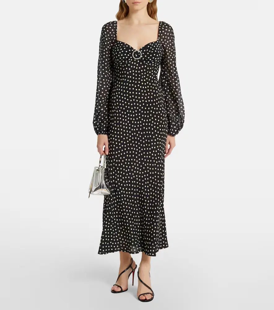 Rixo Ivy polka-dot silk maxi dress | Thumbnail 3
