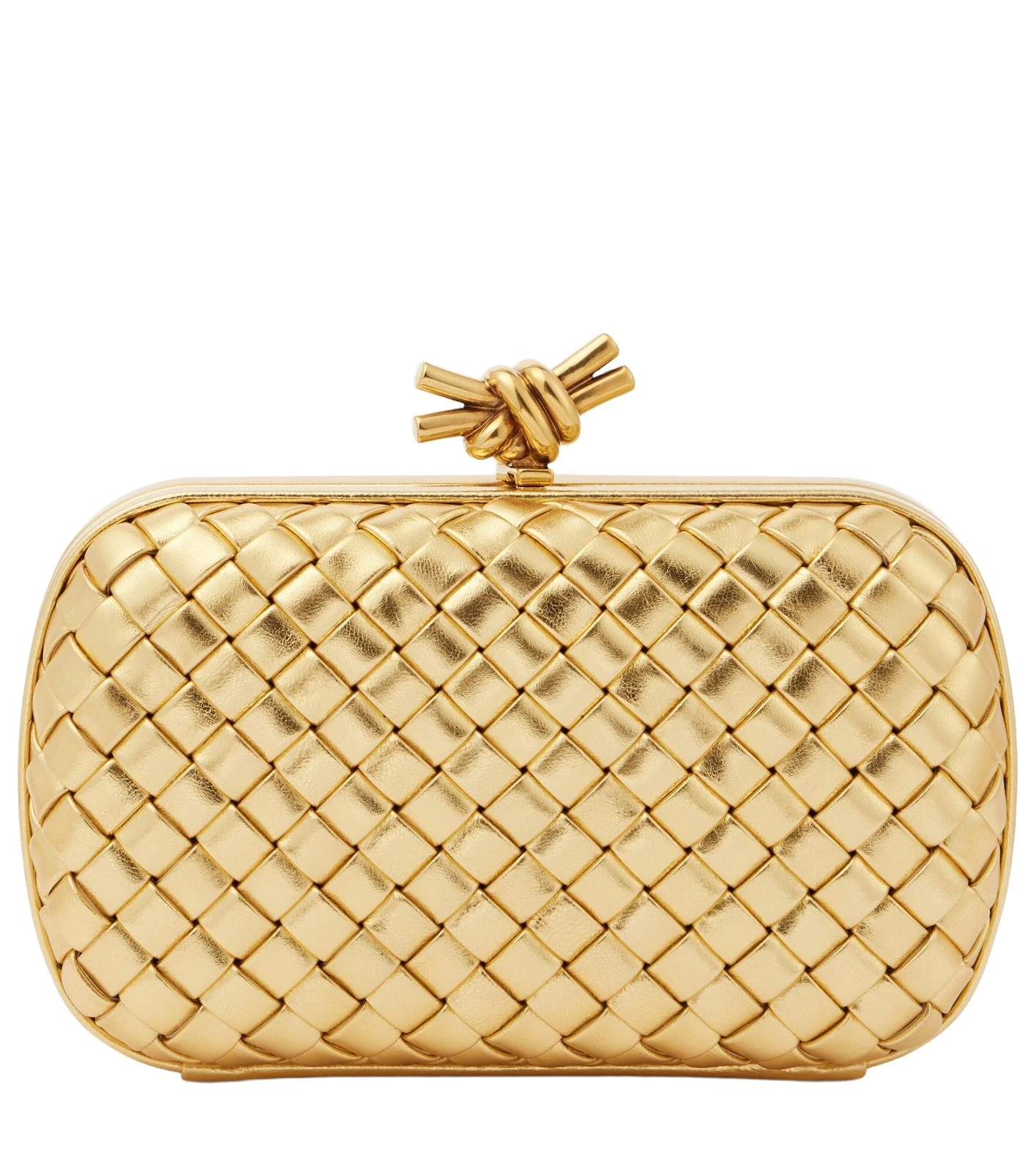 Knot Intreccio metallic leather clutch Knot Intreccio metallic leather clutch