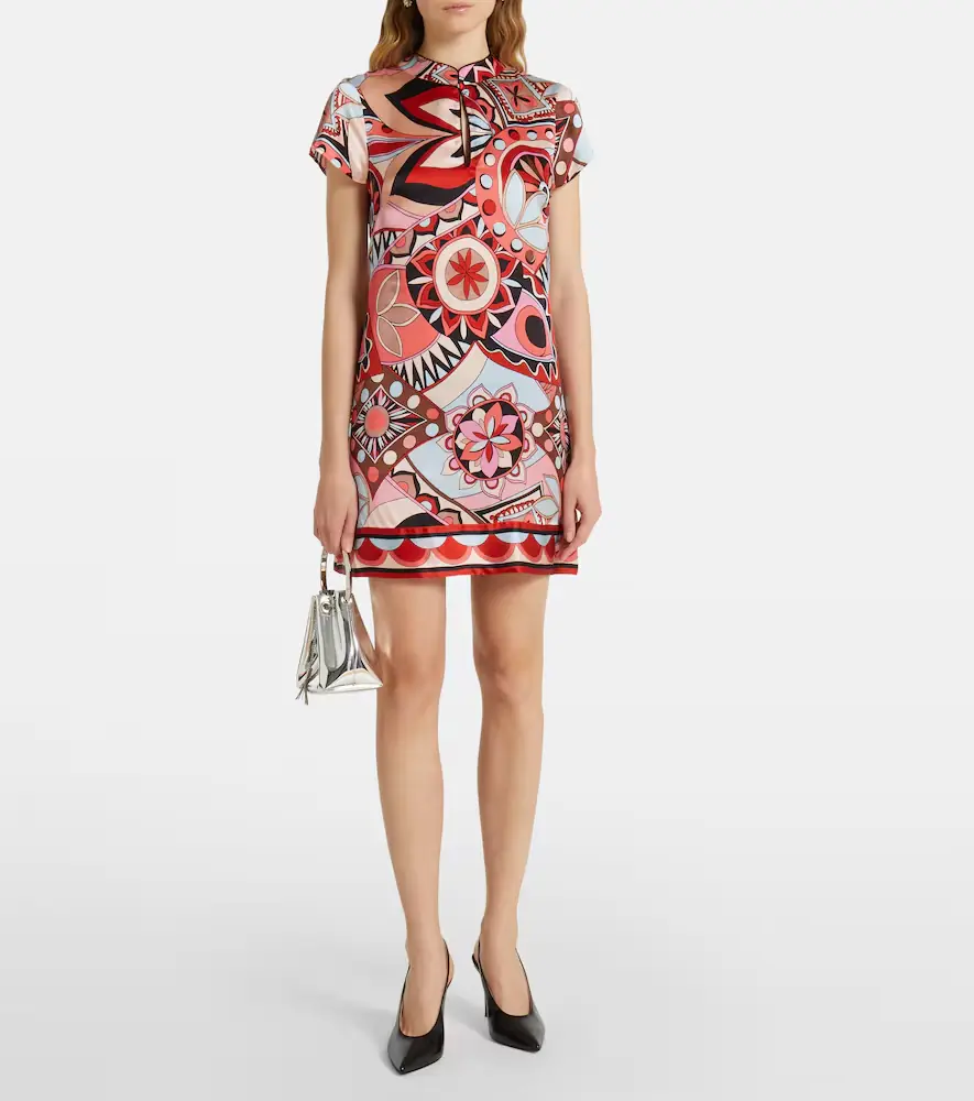 Rixo Printed silk minidress | Thumbnail 3