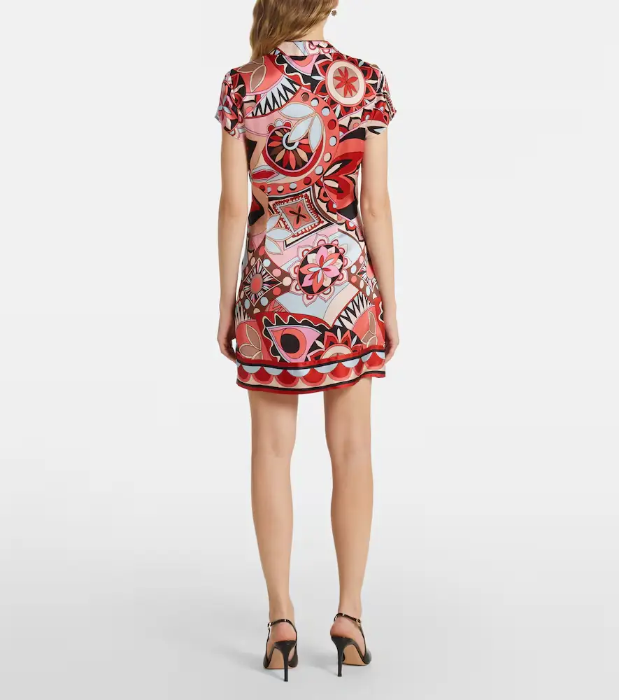 Rixo Printed silk minidress | Thumbnail 4