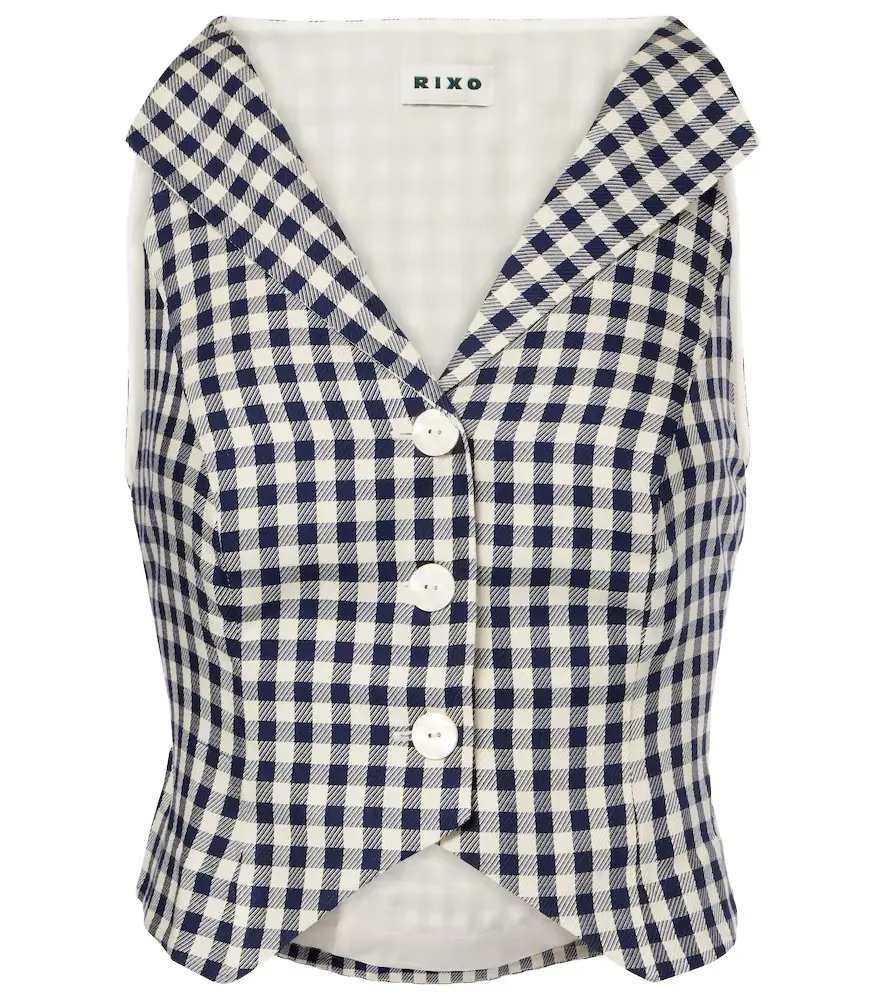 Rixo Tiggy checked vest | Image 1 Rixo Tiggy checked vest | Image 1