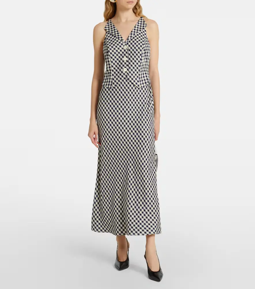 Rixo Kimmy checked maxi dress | Thumbnail 2